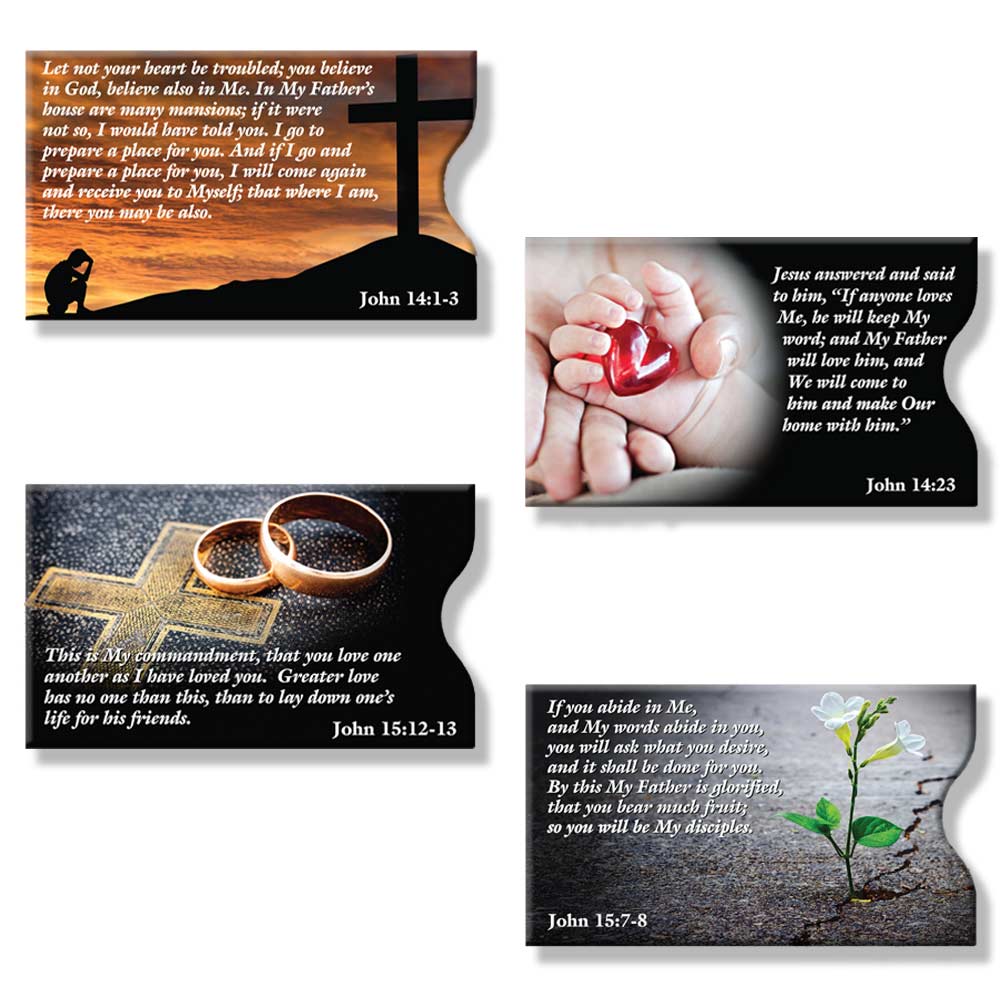 RFID Blocking Credit Card Sleeves - Faith Sleeve 8 Pack