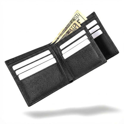 Mens RFID 10 Slot Bifold Wallet with ID Window