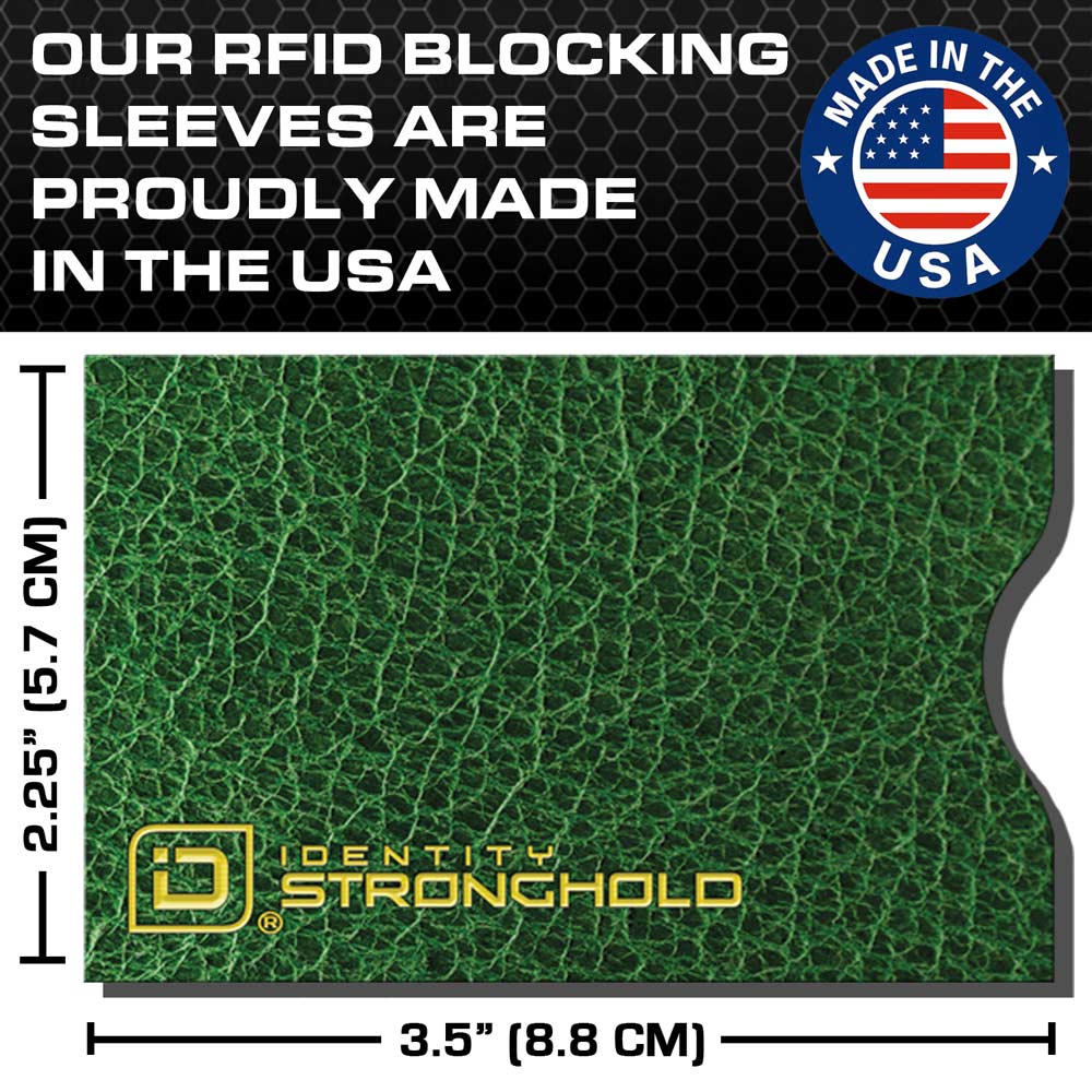RFID Blocking Credit Card Sleeves - Leather Look 16 Pack