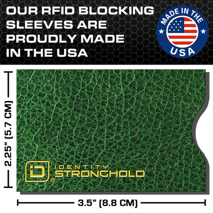 RFID Blocking Credit Card Sleeves - Leather Look 16 Pack