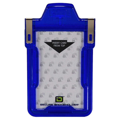 "Squeeze to Read" Secure Badge Holder Classic Vertical 1 ID Card Holder