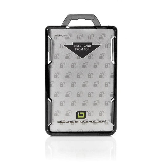 Secure Badge Holder BloxProx™ Lite PORTRAIT - Protects 125Khz HID Prox - 1 ID Card Holder