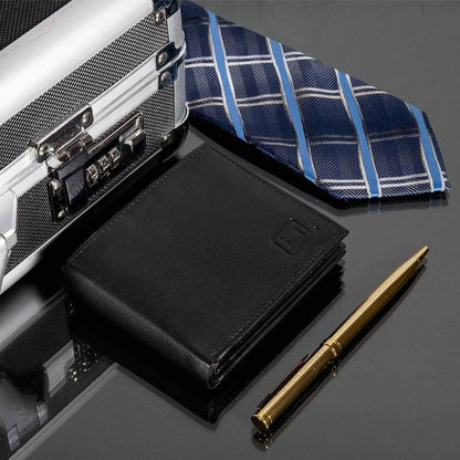 Mens RFID 10 Slot Bifold Wallet with ID Window
