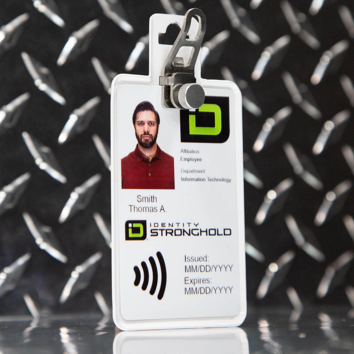 All Metal Magnetic Badge Holder - RFID Secure Badge Holder Genesis™ with BloxProx™
