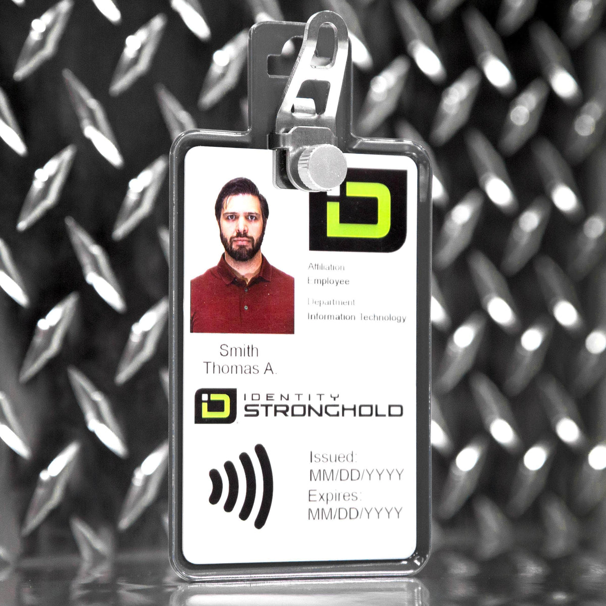 All Metal Magnetic Badge Holder - RFID Secure Badge Holder Genesis™ with BloxProx™